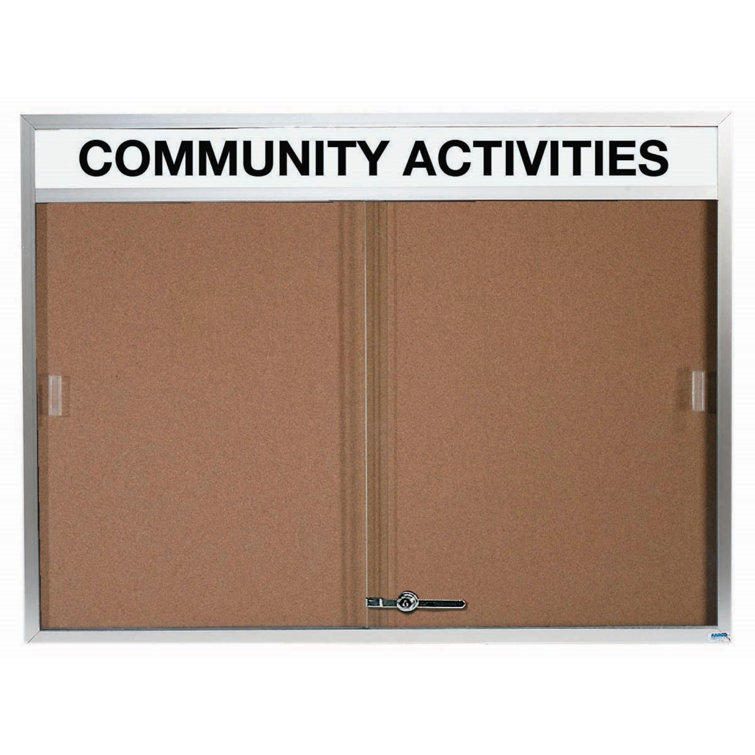AARCO Enclosed Wall Mounted Bulletin Board Wayfair